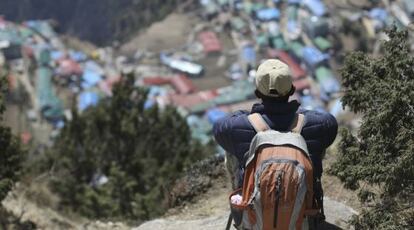 Imagen de archivo de Namche, localidad nepal&iacute; habitada principalmente por sherpas.