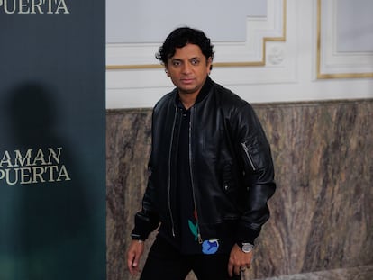 El director de cine M. Night Shyamalan, en la presentación de ‘Llaman a la puerta’, en Madrid.