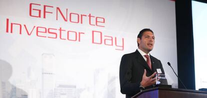 Carlos Hank González, en un encuentro con inversores de Banorte.