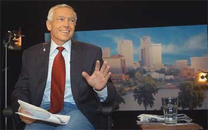 El general retirado Wesley Clark, durante una entrevista realizada ayer para una televisión en Little Rock.