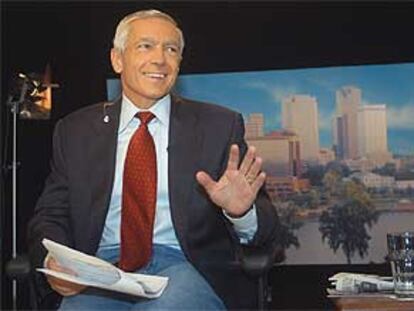 El general retirado Wesley Clark, durante una entrevista realizada ayer para una televisión en Little Rock.