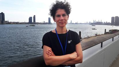La climatóloga y miembro del IPCC Maisa Rojas en la sede de la ONU en Nueva York.