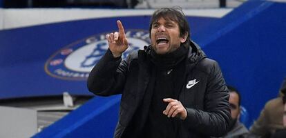 Conte, durante el duelo ante el Crystal Palace.