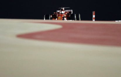 Sebastian Vettel, piloto de Ferrai, en un momento de la carrera.