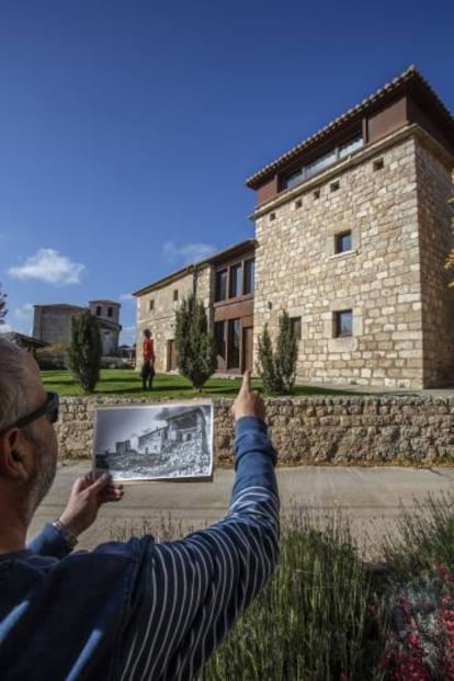 El antes y el después de El Torrejón, en el complejo rural Las de Villadiego (Burgos).