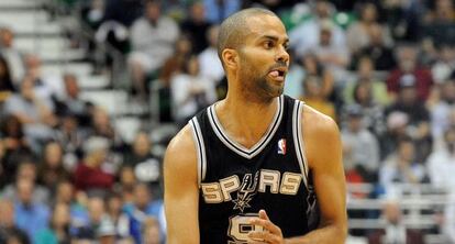 Tony Parker en un partido de los Spurs.