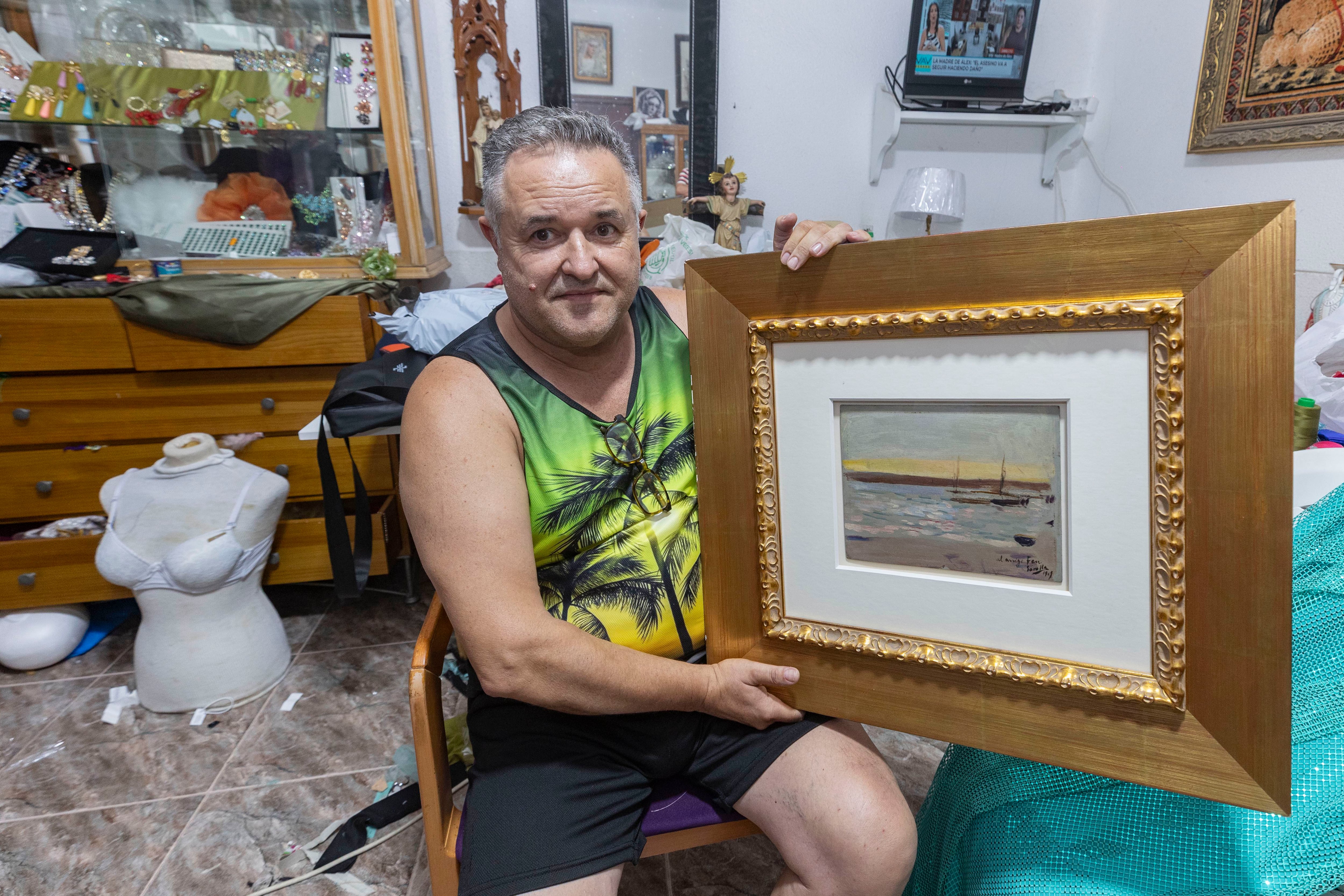 El cuadro de Sorolla olvidado en una calle de Sevilla lo cogió un vecino de Murcia: “Me gustó el marco”