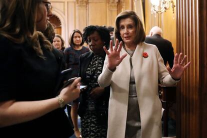 La líder demócrata de la Cámara de Represenantes Nancy Pelosi.