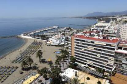 Vista general del puerto deportivo de Marbella (Málaga) junto al paseo Maritimo. EFE/Archivo