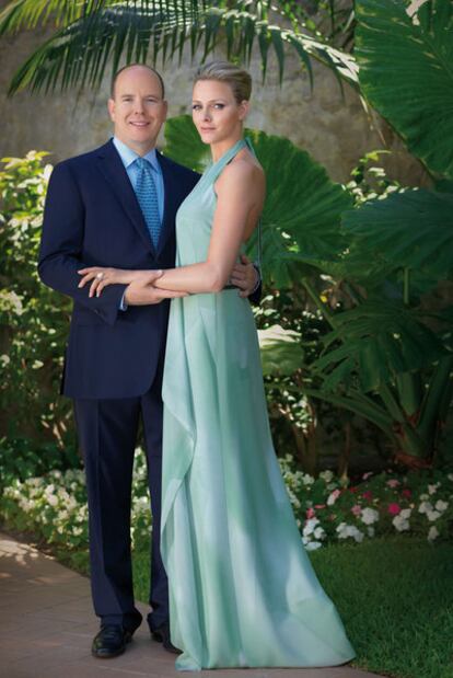 La foto del compromiso de Alberto de Mónaco y Charlene.