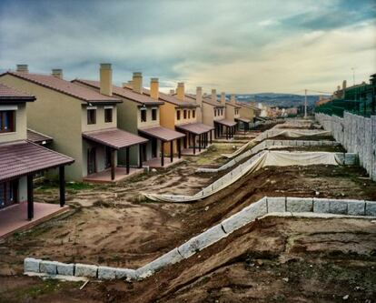 Urbanización en Miño (A Coruña) cuya construcción está paralizada.