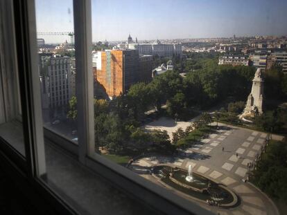 Una imagen de archivo de las vistas sobre la Plaza de Espa&ntilde;a. 