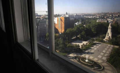 Una imagen de archivo de las vistas sobre la Plaza de Espa&ntilde;a. 