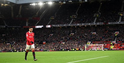 Imagen de un partido del Manchester United en Old Trafford