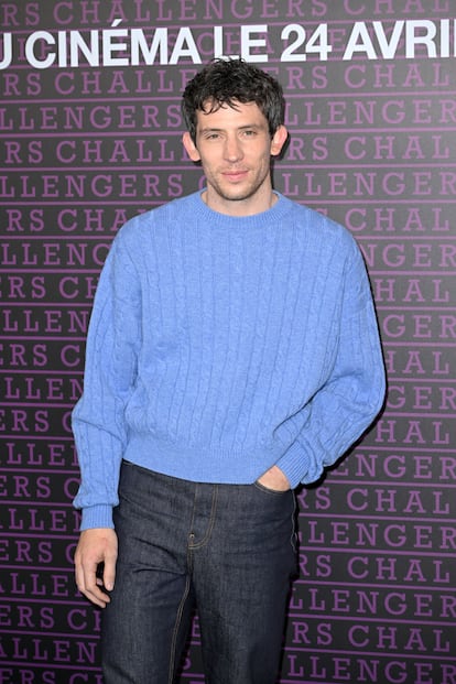 Josh O’Connor durante la promoción de 'Rivales' en París en 2024.