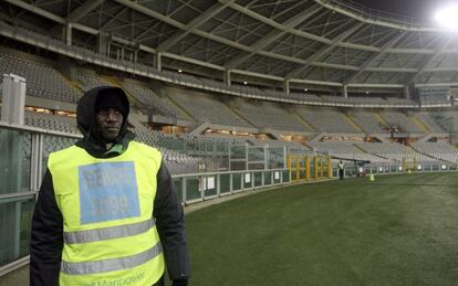 Una grada vacía del estadio de la Juve, en enero pasado, sancionada por cánticos racistas.