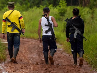 Miembros de la disidencia de las FARC en el departamento del Guaviare. 