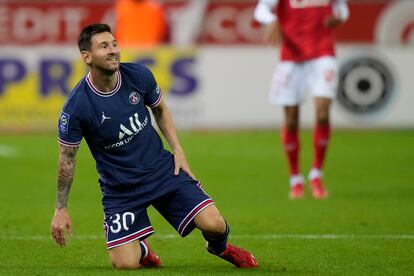 Messi durante su debut con el PSG ante el Reims, el pasado domingo.