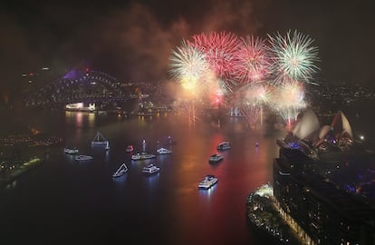 Vista general de la bahía de Sídney para celebra el Año Nuevo.