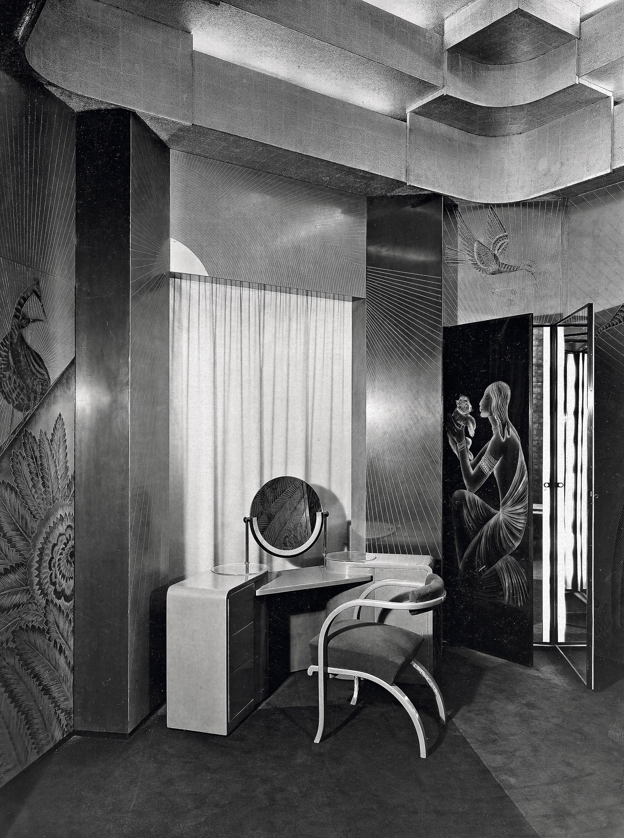‘Boudoir’ de la marquesa de S., por Jean Dunand (1930).