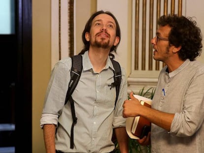 Pablo Iglesias, con el alcalde de Cádiz, José María González, 'Kichi'.