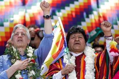 Evo Morales y Alvaro Garcia Linera