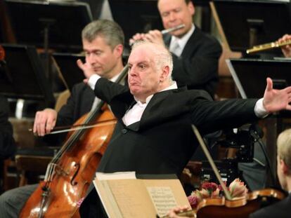 Daniel Barenboim durante seu concerto do ano em Viena.