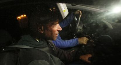Santi Potros, a su salida de la prisión de Villena, el 4 de diciembre.