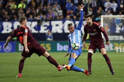 El Málaga se enfrenta al Barcelona en la jornada 28 de la Liga Santander