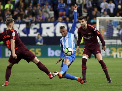 El Málaga se enfrenta al Barcelona en la jornada 28 de la Liga Santander