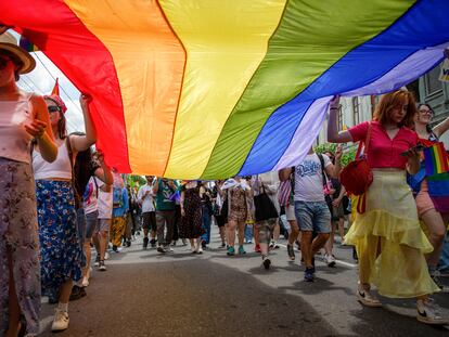 Celebración del Orgullo LGTBQI en Chisinau (Moldavia), el 18 de junio de 2023.
