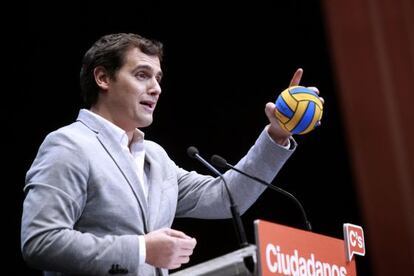 Albert Rivera, durant el míting.