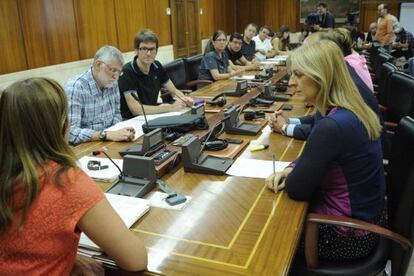 Momento de la comisión de investigación del Ayuntamiento de Vitoria sobre un contrato firmado bajo el mandato de Alfonso Alonso.