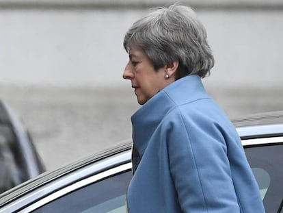 Theresa May, nesta segunda-feira.