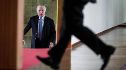 Temer no Palácio da Alvorada, nesta sexta-feira.