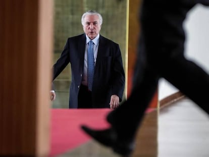 Temer no Palácio da Alvorada, nesta sexta-feira.