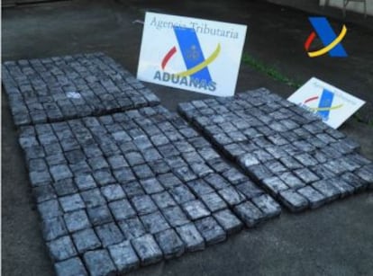 Cocaína interceptada en Vigo.