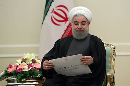 El presidente iran&iacute;, Hassan Rouhani, el 25 de junio de 2017. 