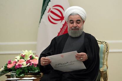 El presidente iraní, Hassan Rouhani, el 25 de junio de 2017.