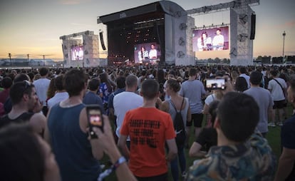 Ambiente en el Mad Cool durante el concierto de Rosalía en 2019.