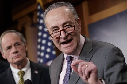 Chuck Schumer, el l&iacute;der dem&oacute;crata del Senado, el pasado viernes