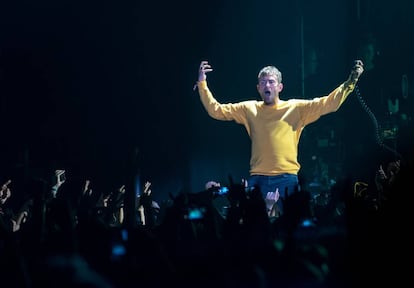 Damon Albarn durante la actuación de Gorillaz en el Sónar 2018.