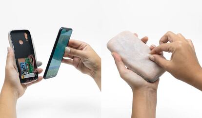 Funda de piel artificial para móviles