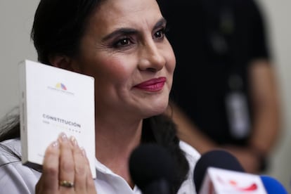 La vicepresidenta electa de Ecuador, Verónica Abad, este jueves en Quito.