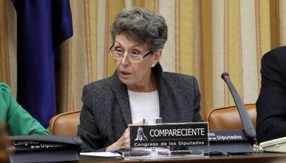 La administradora única provisional de RTVE, Rosa Maria Mateo, el pasado noviembre en el Congreso.