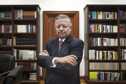 El ministro Arturo Zaldívar, en su despacho, en noviembre de 2017.