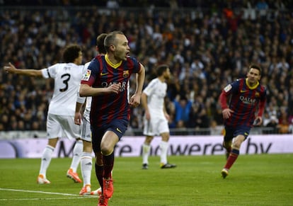 Iniesta celebra el 0 a 1