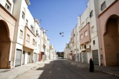 A street in Dior Chebbi, Kenitra, the neighborhood where Galván lived.