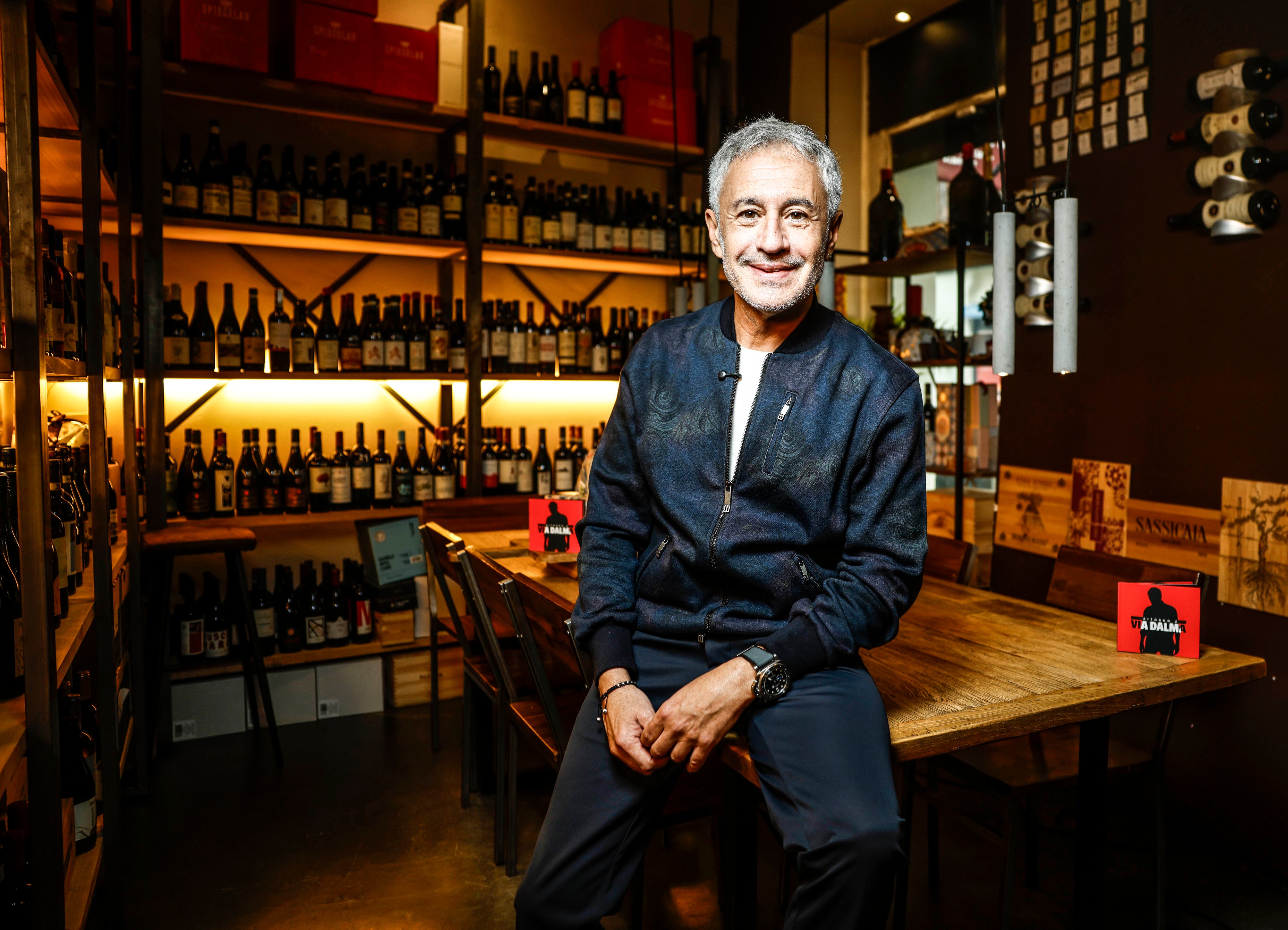 Sergio Dalma en D.O.C Wine Bar, el 13 de noviembre, en Madrid. 