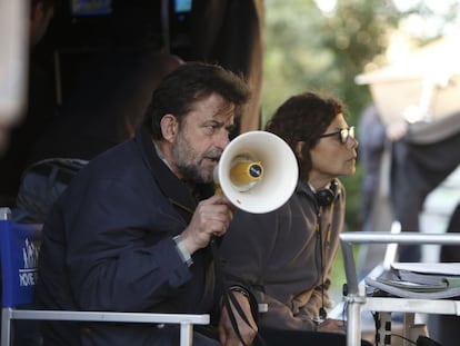 Nanni Moretti, en el rodaje de &#039;Mia madre&#039;.